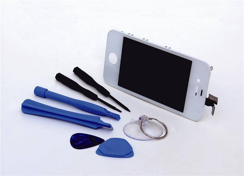 PATONA LCD LC Display Komplettset f. Apple iPhone 4 4G weiß inkl. Werkzeugset-1