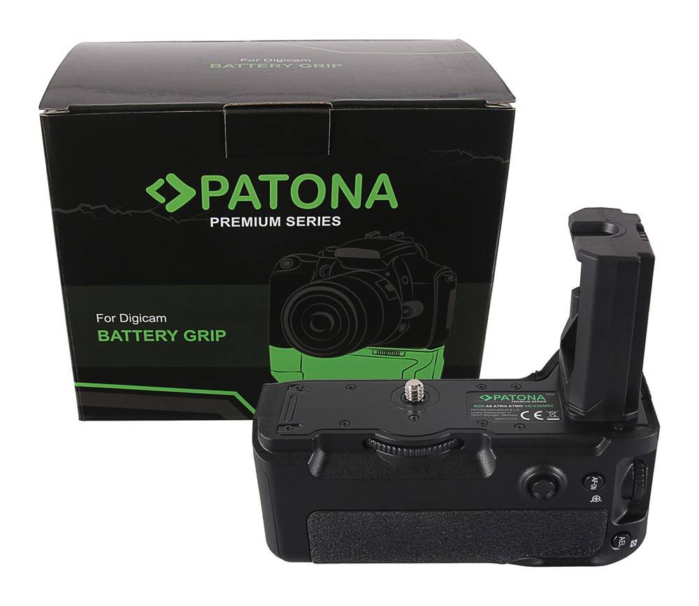 PATONA Premium Batteriegriff f. Sony Alpha A7MIII A7RIII A7III A9 VG-C3EM f. 2 x NP-FZ100 Akkus in-0