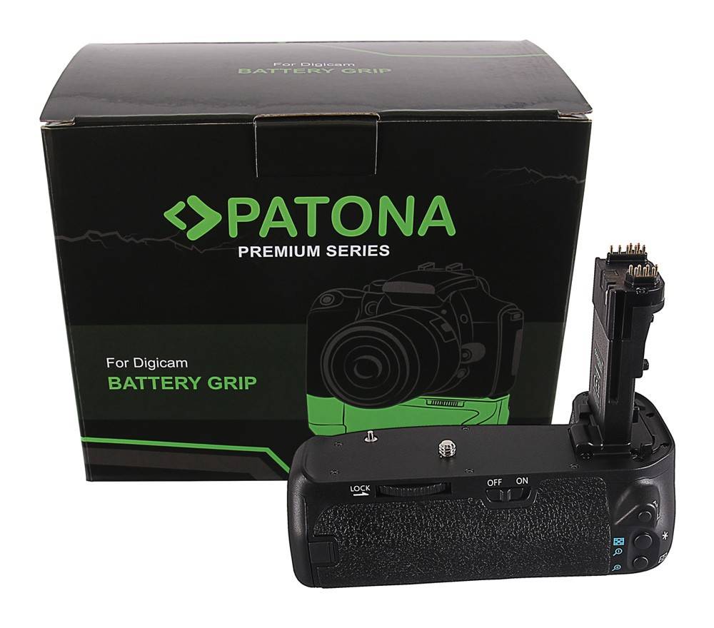 PATONA Premium Batteriegriff f. Canon EOS 70D 80D 90D BG-E14H f. 2 LP-E6 Akkus inkl. IR-Fernbedienun-0
