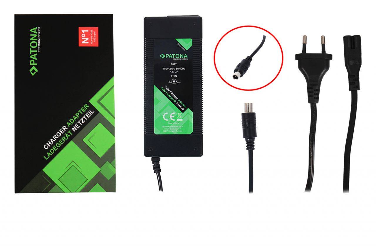 PATONA Premium Netzteil 42V 2A für Xiaomi E-Scooter M365 M365 PRO PRO2 1S Nineboot ES1 ES2 ES3 ES4-0