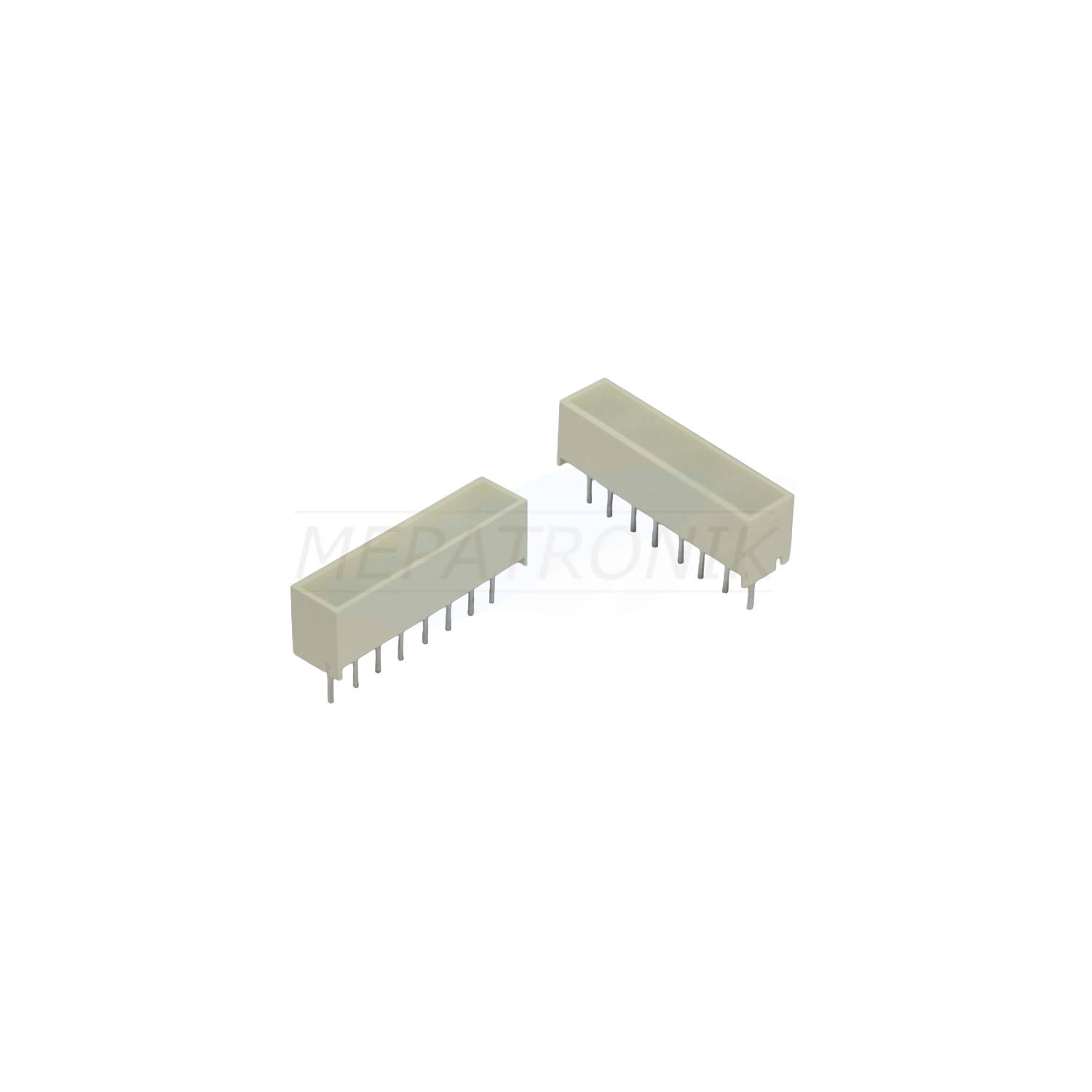 KB-B100SURKW LED19.05MMx3.81MM WEISS DIFFUS LIGHT BAR LEUCHTDIODE ROT THT Kingbright | Set 50 Stück-0