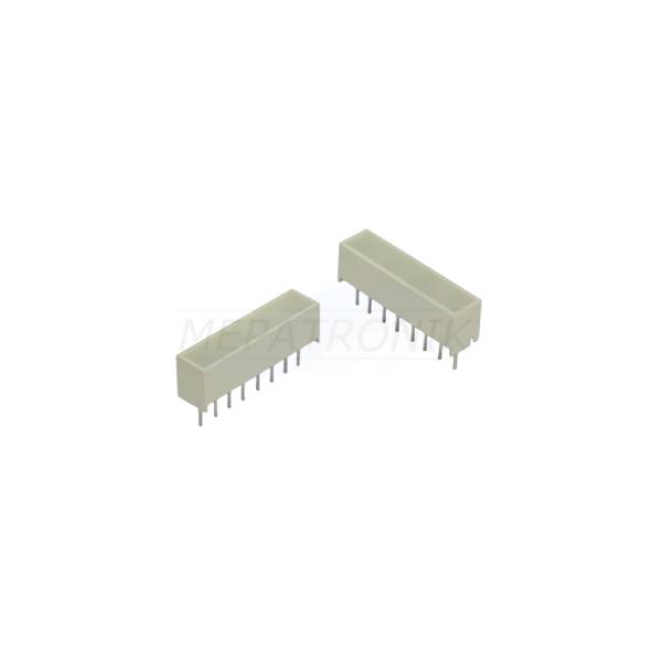KB-B100SURKW LED19.05MMx3.81MM WEISS DIFFUS LIGHT BAR LEUCHTDIODE ROT THT Kingbright | Set 50 Stück