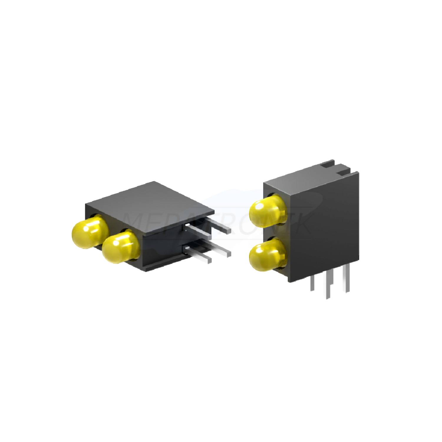 L-7104MD/2YD LED3MM GELB Kunststoffblock BI-LEVEL LEUCHTDIODE THT Kingbright | Set 500 Stück-0