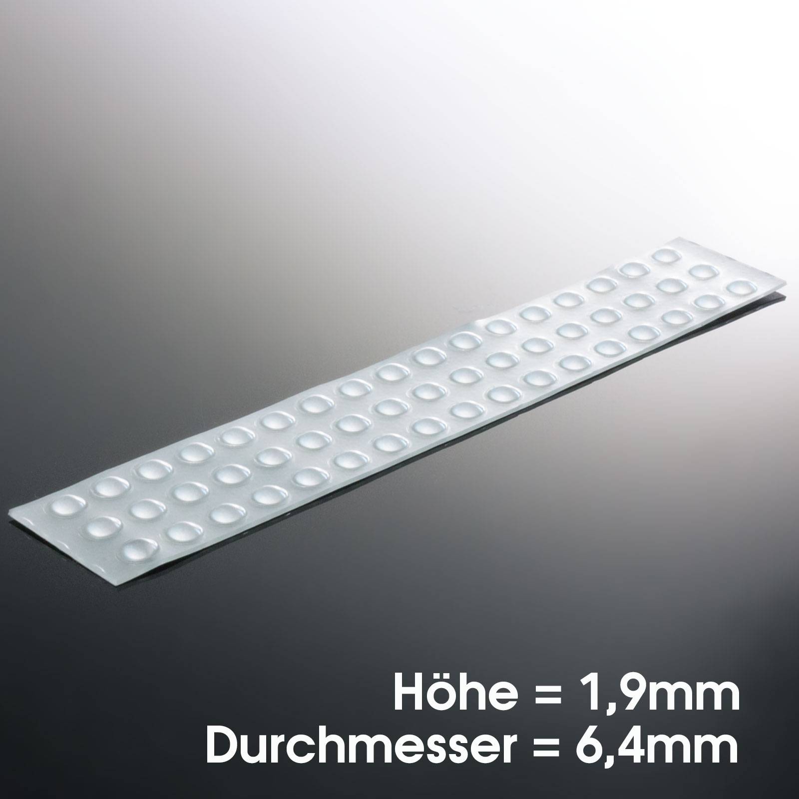 Elastikpuffer transparent Bumpondo 6,4 x 1,9mm 51 Stück-0