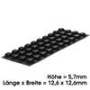 Elastikpuffer schwarz Bumpondo 12,6 x 5,7mm 40 Stück