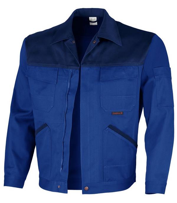 Qualitex Arbeitsjacke 'image' in kornblau/marine, Größe: 90 - Bundjacke MG 300 g - stylische Werkstattjacke