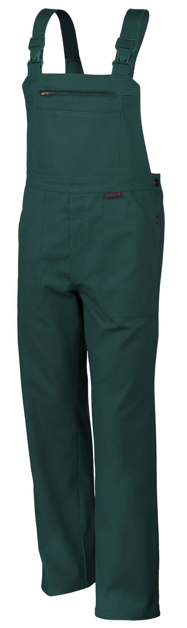 Qualitex Arbeitshose 'classic' in grün, Größe: 60 - Latzhose BW 270 g - klassischer Blaumann