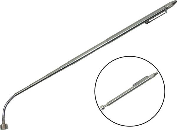 FAMEX 15102 Teleskop Magnetheber mit flexiblen Kopf - Magnetstab ausziehbar bis zu 59 cm- Pick-up Tool