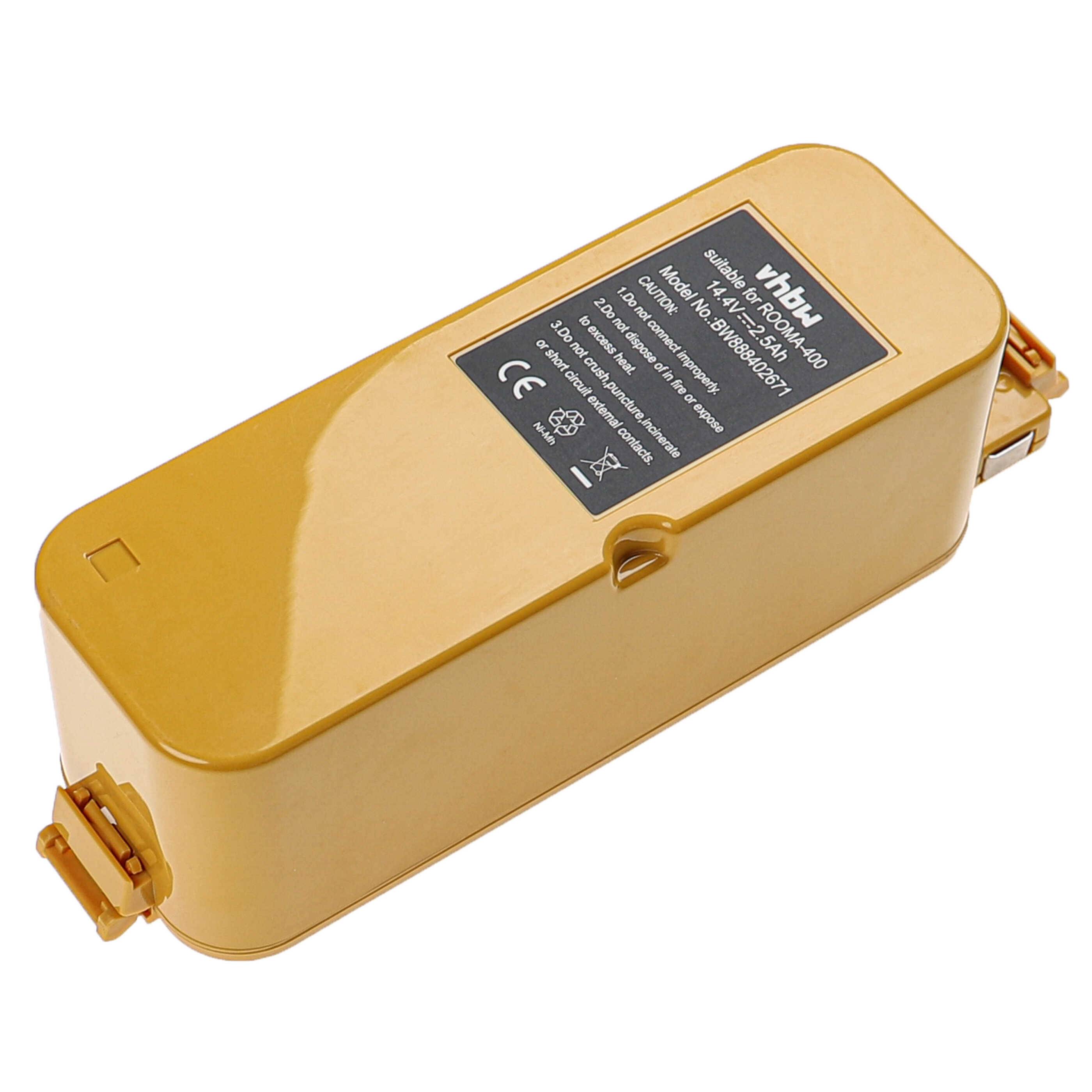 vhbw Akku kompatibel mit iRobot iTouchless AV002A | AV001A Saugroboter Gelb (2500 mAh, 14,4 V, NiMH)-1