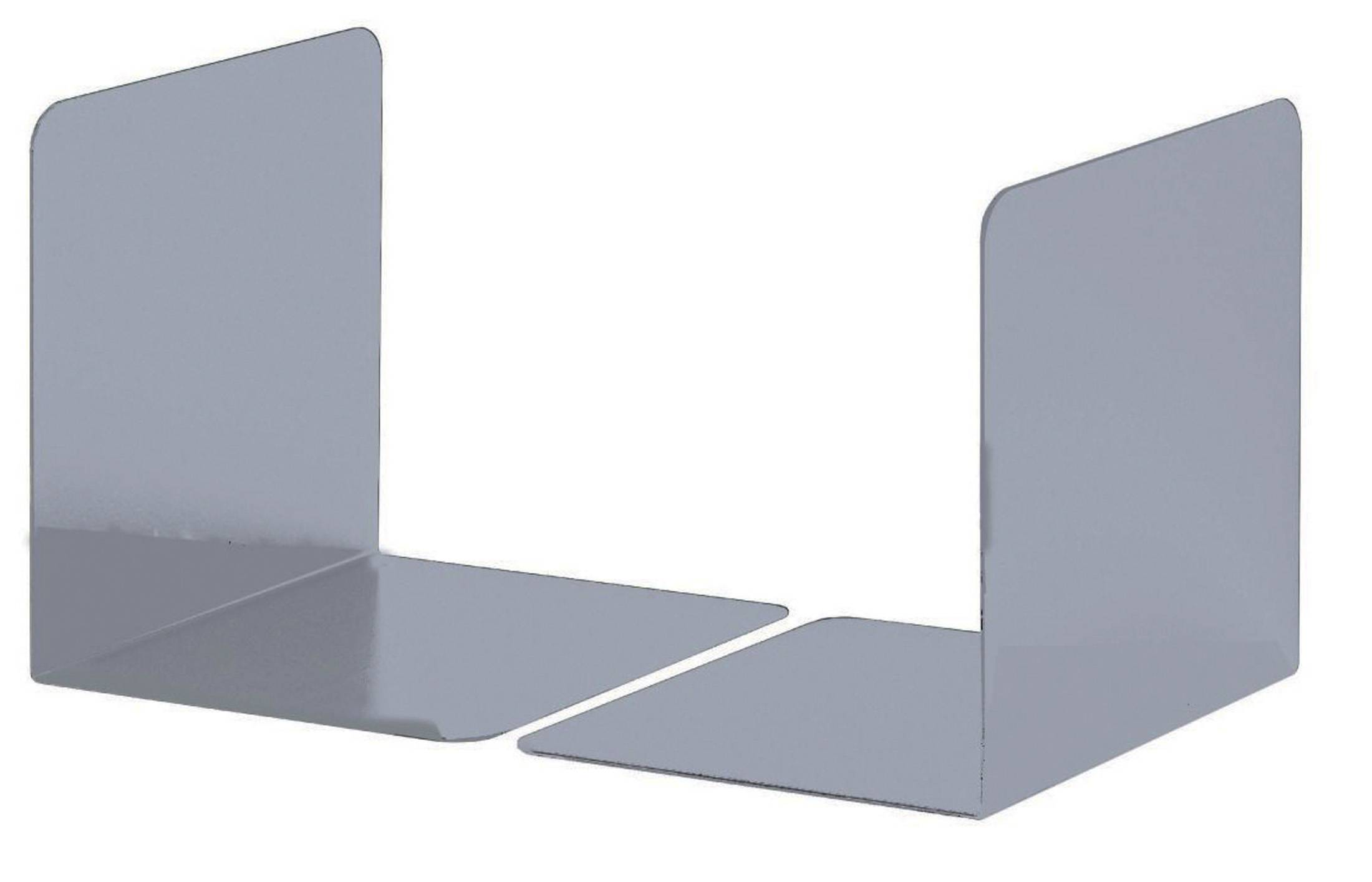 Buchstützen S HxBxT 123x130x123mm metallic silber VE=2 Stück-1