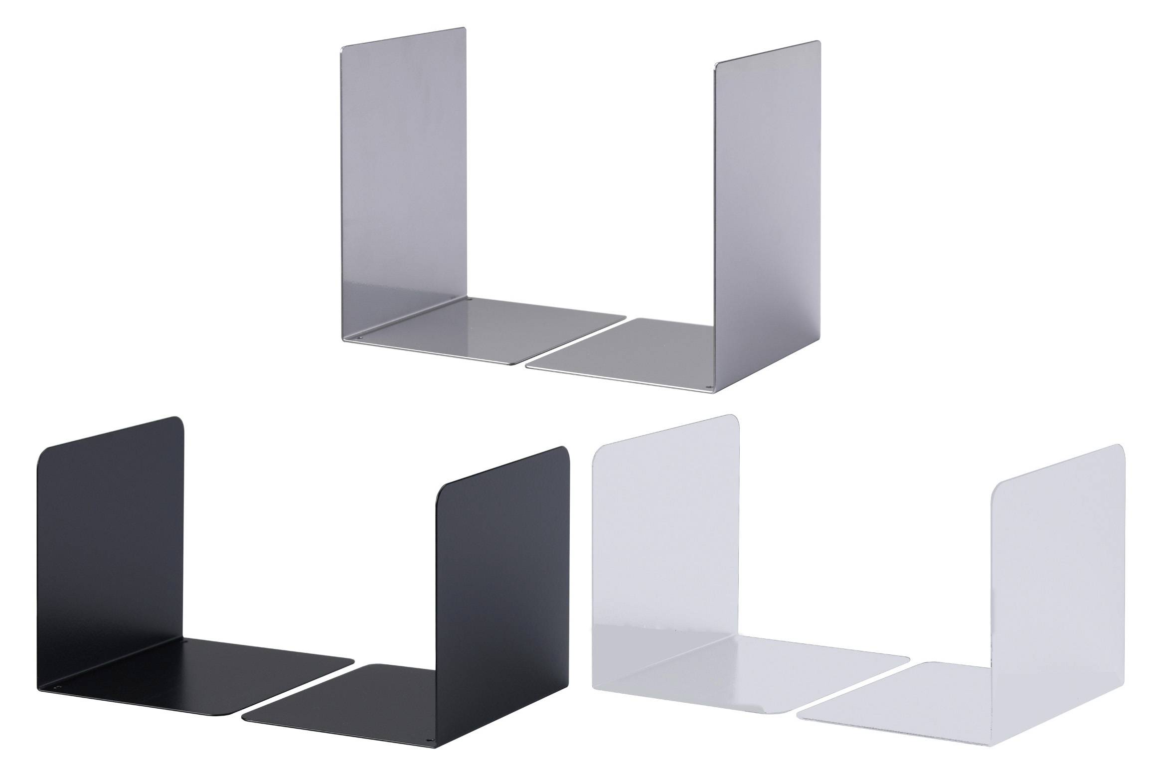 Buchstützen S HxBxT 123x130x123mm metallic silber VE=2 Stück-3