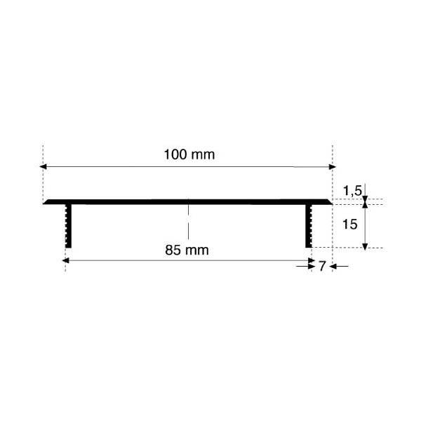 Stegblech 100x800 mm, F1 Schlitzlochung 30x5 mm-1