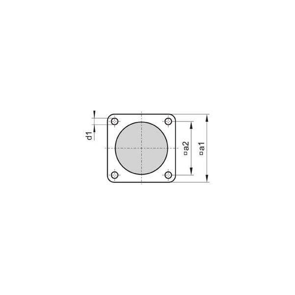 Kran Gummi Puffer quadratische Platte D50 H40 NR70-1