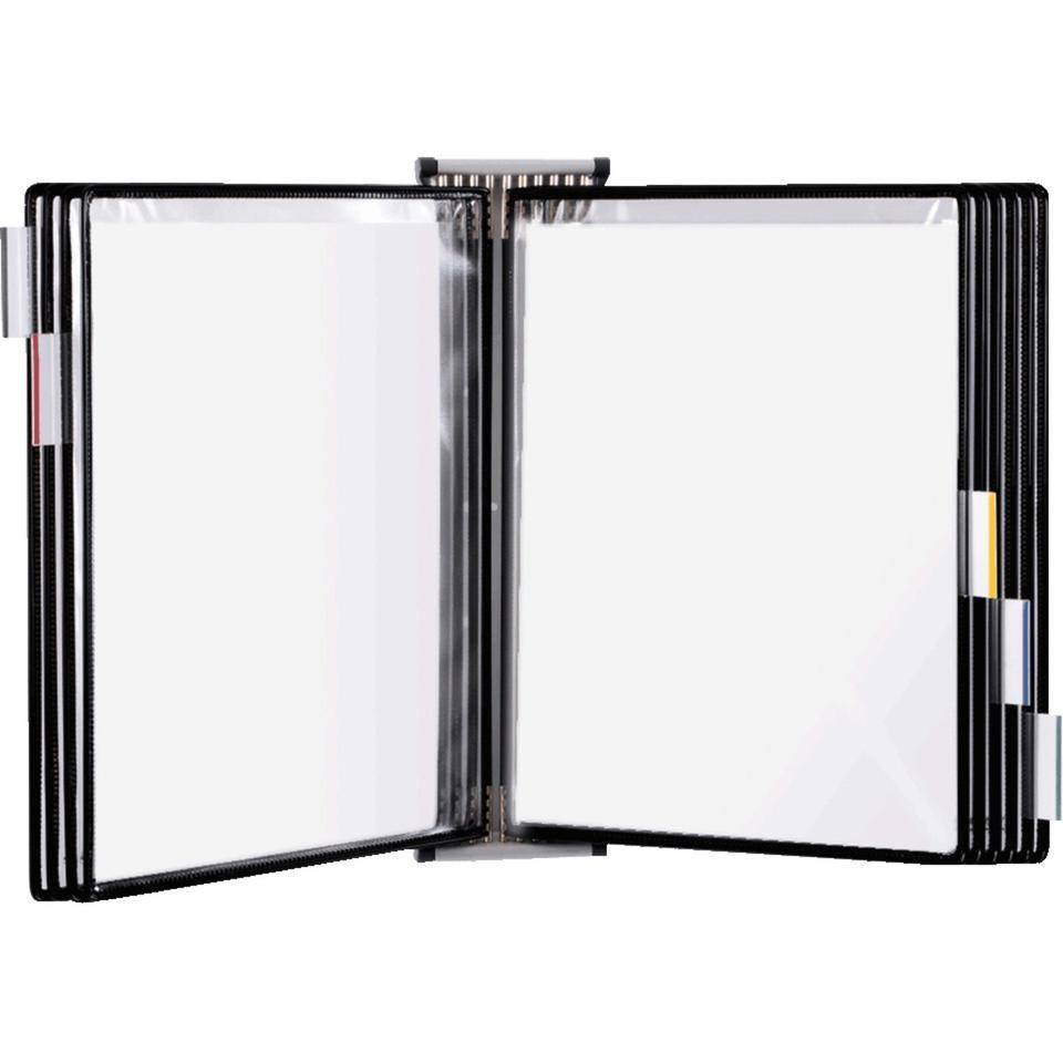 tarifold Sichttafel, inkl. Aufsteckreiter, schwarz, DIN A4, 10/VE-1