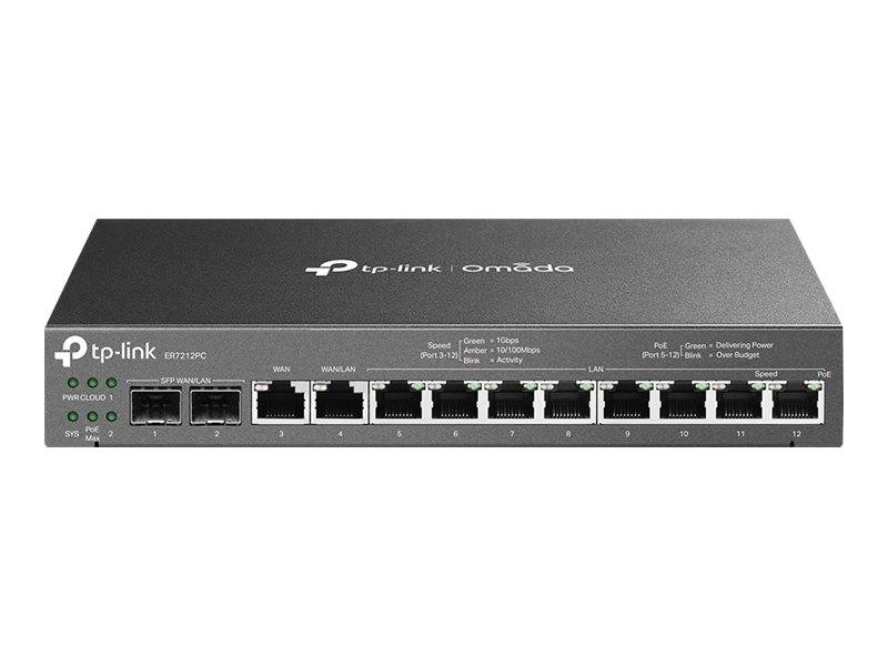 TP-LINK Omada ER7212PC V1 - - Router - 8-Port-Switch - 1GbE - WAN-Ports: 4 - wan-0