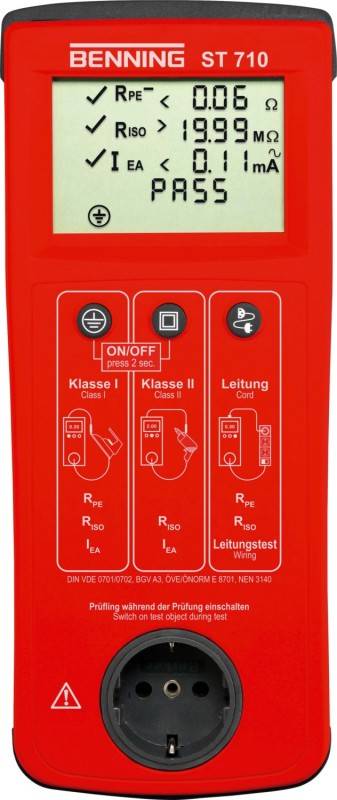 Benning Gerätetester VDE0701-0702batteriebetrieben ST 710-0