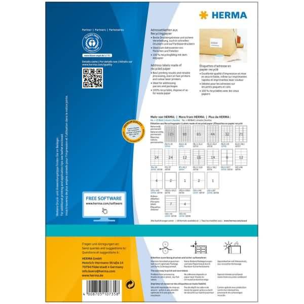 Etiketten 199,6x143,5mm naturweiß RC A4 VE=80 Blatt-1