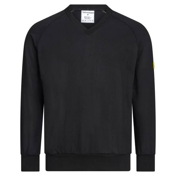 ESD-Sweatshirt, V-Ausschnitt, 280g/m², schwarz, XXL