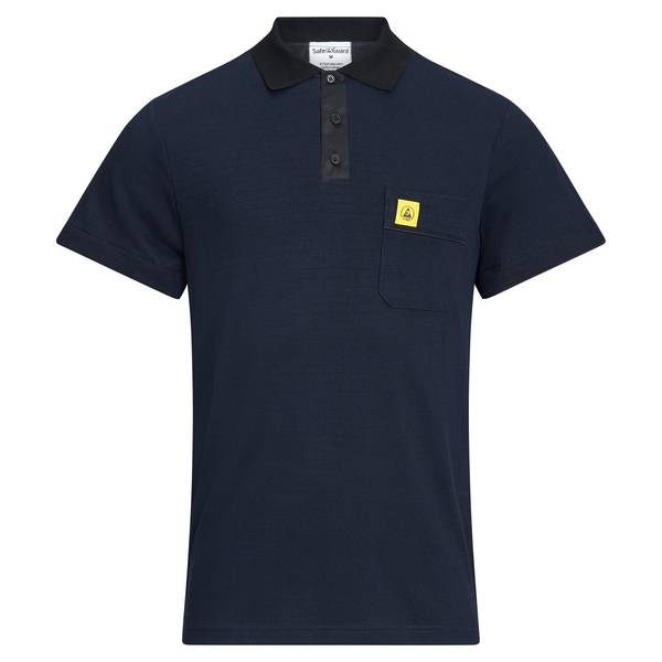 ESD-Poloshirt PRO PLUS, 210g/m², navyblau/schwarz, XXL