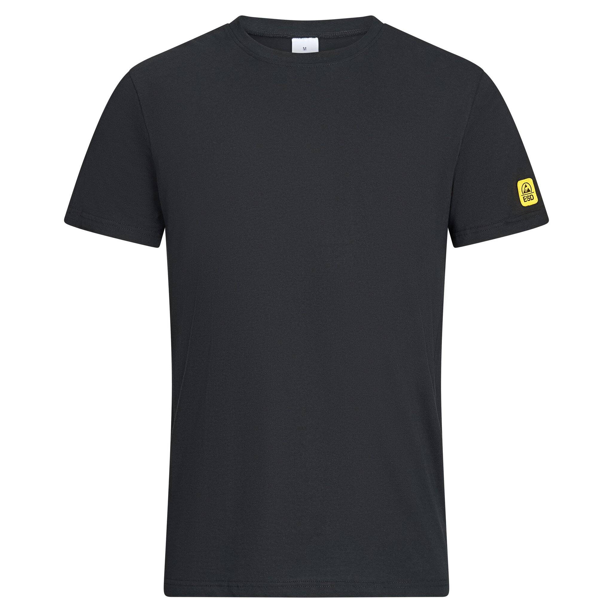 ESD-T-Shirt mit Rundhals, Eco Line, schwarz, L-0