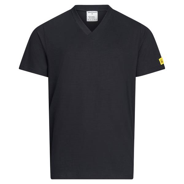 ESD-Shirt, V-Ausschnitt, 150g/m², schwarz, L