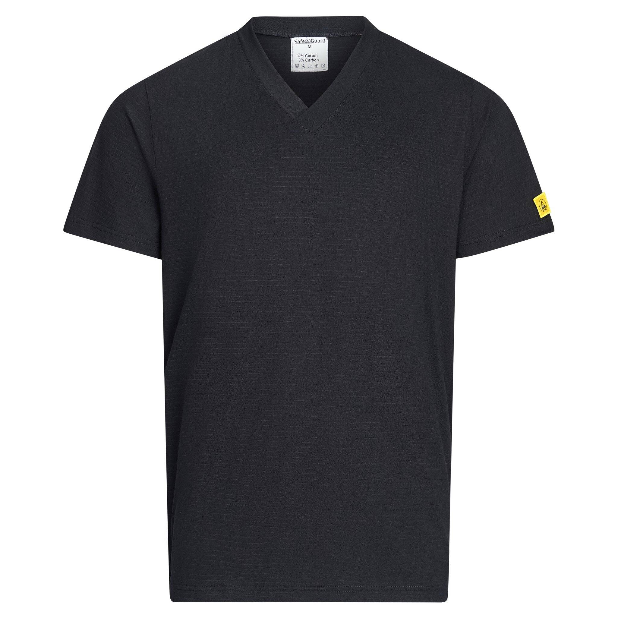 ESD-Shirt, V-Ausschnitt, 150g/m², schwarz, L-0