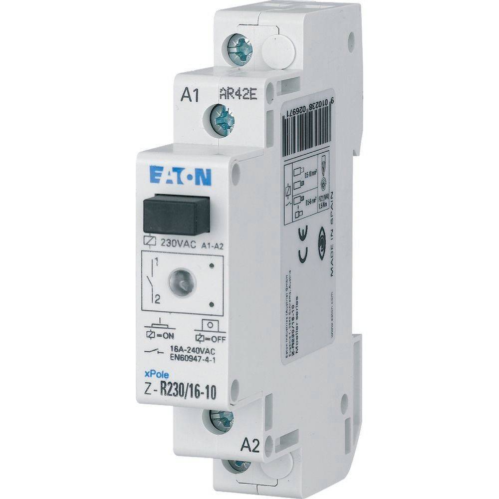 Eaton Z-R230/16-10 Installationsrelais Nennspannung: 230 V, 240 V Schaltstrom (max.): 16 A 1 Schließer 1 St.-2