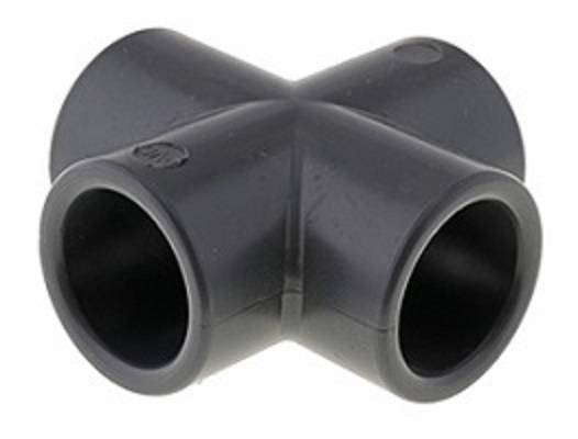PVC-U- Klebemuffen- Kreuz- Stück, 33,0 mm 25,0 mm 33,0 mm 16 bar-0