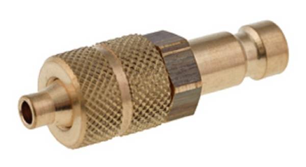 Kupplungsstecker NW 2,7 mit Überwurfmutter, gerade ES, 6,0 mm 4,0 mm 35 bar