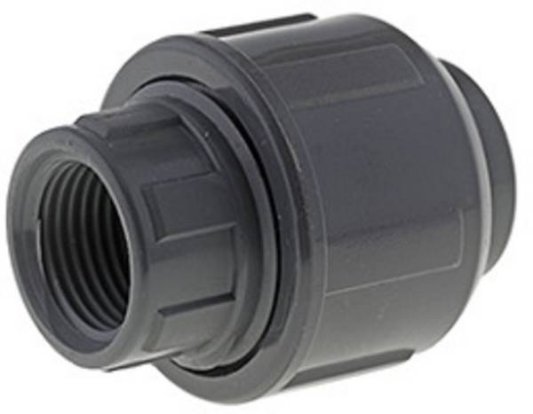 PVC-U- Klebeverschraubung, EPDM Rp 2 Zoll, 31,0/38,0 mm 75,0 mm 40,0 mm 16 bar