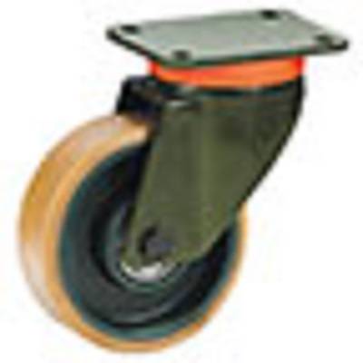 Polyurethan- Schwerlastrolle, Lenkrolle 128,0 mm 100,0 x 85,0 mm AL, Feststeller 100,0 mm 280,0 kg-0