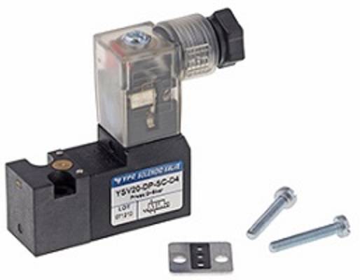 3/2- Wege Magnetventil mit Federrückstellung, Baureihe YSV20, DIN-Stecker Kunststoff, 24V= 28 l/min 0-8 bar-0