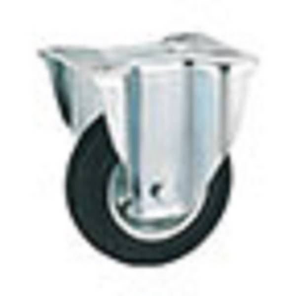 Transportgeräterolle, Lenkrolle 218,0 mm 135,0 x 110,0 mm ST/Gummi, 180,0 mm 170,0 kg