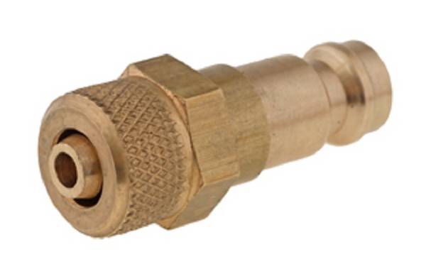 Kupplungsstecker NW 5 mit Überwurfmutter, MS, 6,0 mm 4,0 mm 35 bar