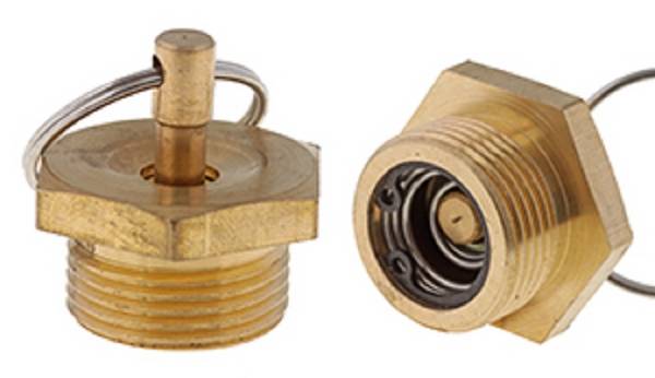 Entwässerungsventil mit Ring, für Druckluftbehälter am Fahrzeug MS 20 bar, M 22 x 1,5  SW 27