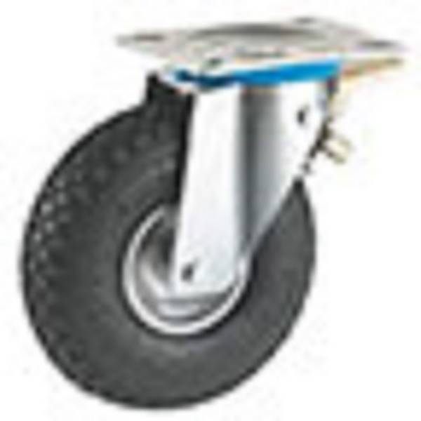 Rolle mit Luftbereifung, PU- Reifen, Lenkrolle 295,0 mm 175,0 x 175,0 mm, 260,0 mm 170,0 kg