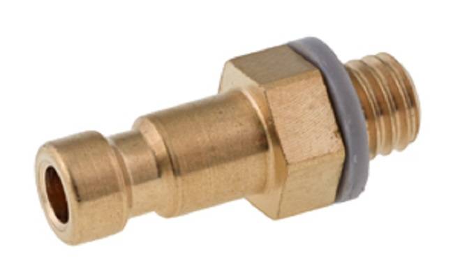 Kupplungsstecker NW 2,7 mit Außengewinde, beidseitig absperrend ES G 1/8“, -0,95 bis 35 bar-0
