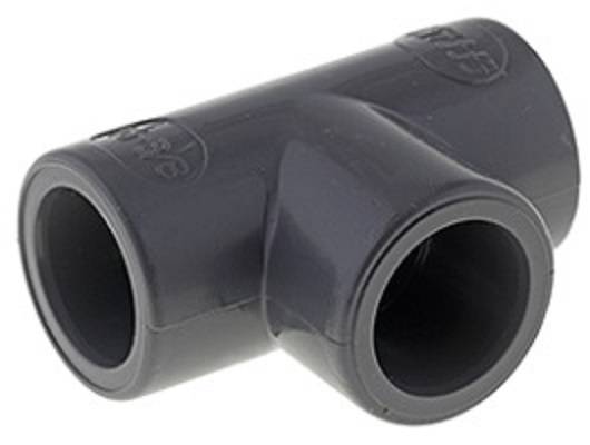 PVC-U- Klebemuffen- T- Stück, 83,0 mm 75,0 mm 89,0 mm 16 bar-0