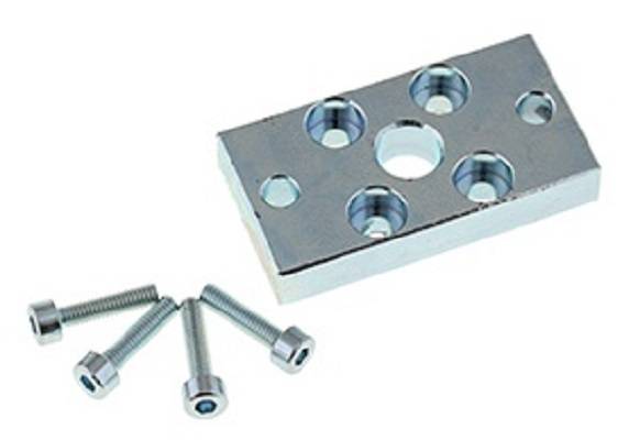 Flanschbefestigung für Zylinder ISO 15552, vorne oder hinten, für Zylinder- Ø 50,0 mm ES, 155,0 mm 110,0 mm 65,0 mm-0