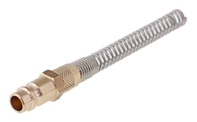 Kupplungsstecker NW 7,2 mit Überwurfmutter und Knickschutz, starr, gerade MS, 12,0 mm 9,0 mm 35 bar-0