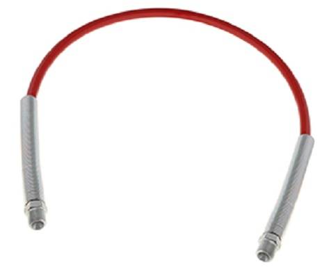 Spezialhydraulikschlauch, AG 3/8 Zoll NPT 0,6 m PUR orange, 700 bar NW 6,4-0