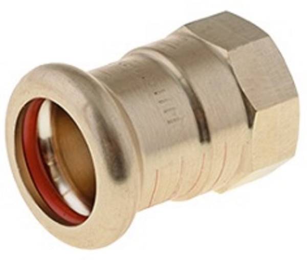 Übergangsmuffe mit Innenpressende und Innengewinde, CU Rp 2“, 74,0 x 8,0 mm 54,0 mm 16 bar