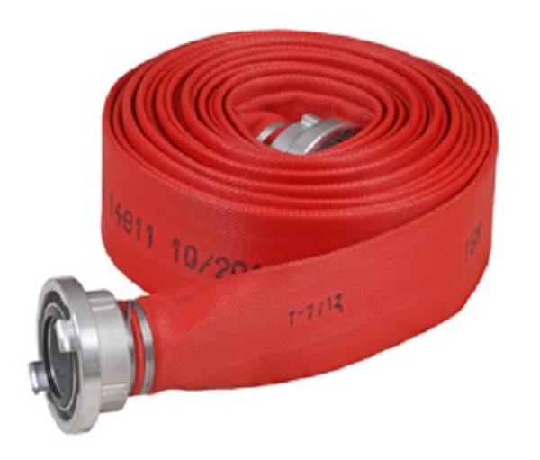 Feuerlöschschlauch mit Storz- Kupplung, rot EPDM-Basis 52,0 mm, 20 m 52,0 mm 66,0 mm 17 bar