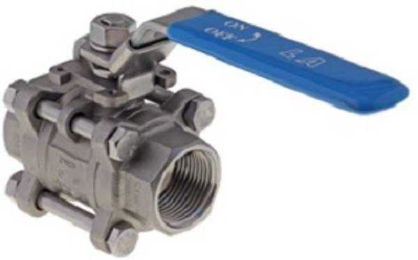 Kugelhahn Edelstahl dreiteilig Volldurchgang Pneu+elektr. PN63, G 1“, 90,0 mm DN 25
