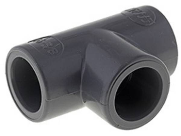 PVC-U- Klebemuffen- T- Stück, 117,0 mm 110,0 mm 130,0 mm 16 bar
