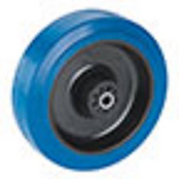 Elastik- Vollgummirolle, Rad, Rollenkorblager 12,0 mm 40,0 x 35,0 mm KU, 80,0 mm 100,0 kg