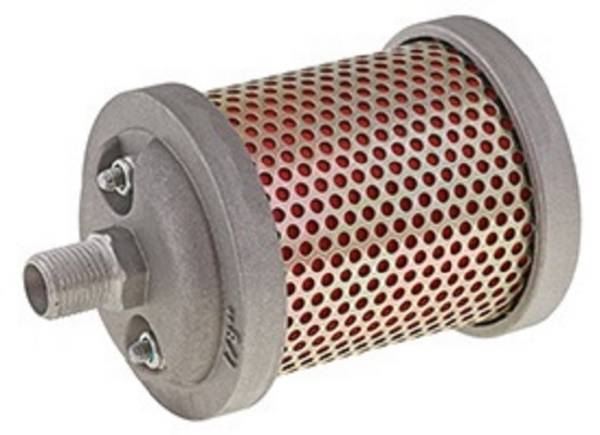 Hochleistungsschalldämpfer, leichte Bauform, G 1 1/2 Zoll, 134,0 mm, 345,0 mm, 53000 l/min