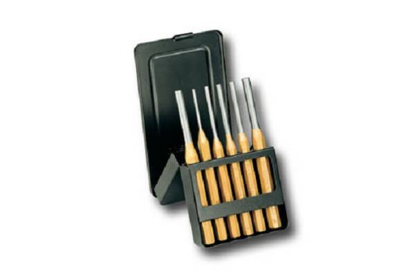 Durchschlagset, 6-teilig, in KU-Kassette, bestehend aus 2, 3, 4, 5 und 6 mm Durchschläger und 120x10 mm Körner