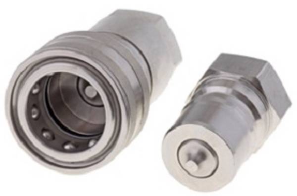 Hydraulikkupplung aus Messing mit Innengewinde, Stecker NPT 1 1/2“, DN 40 44,5 mm 75,0 mm 100 bar