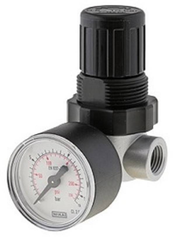 Mini- Druckregler, 310 l/min Zink 0,5 bis 6 bar, G 1/4 Zoll 40,0 mm 0 bis 10 bar